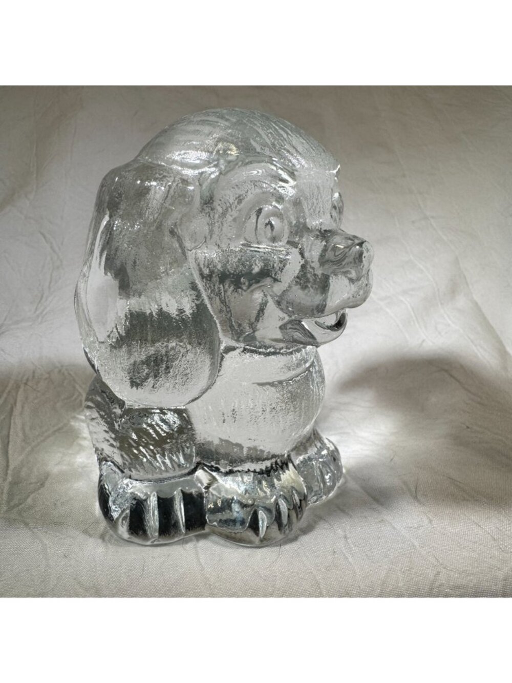 Goebel Puppy Dog Lead Crystal Paperweight Figurine Vintage 1980s  West Germany - Picture 3 of 8